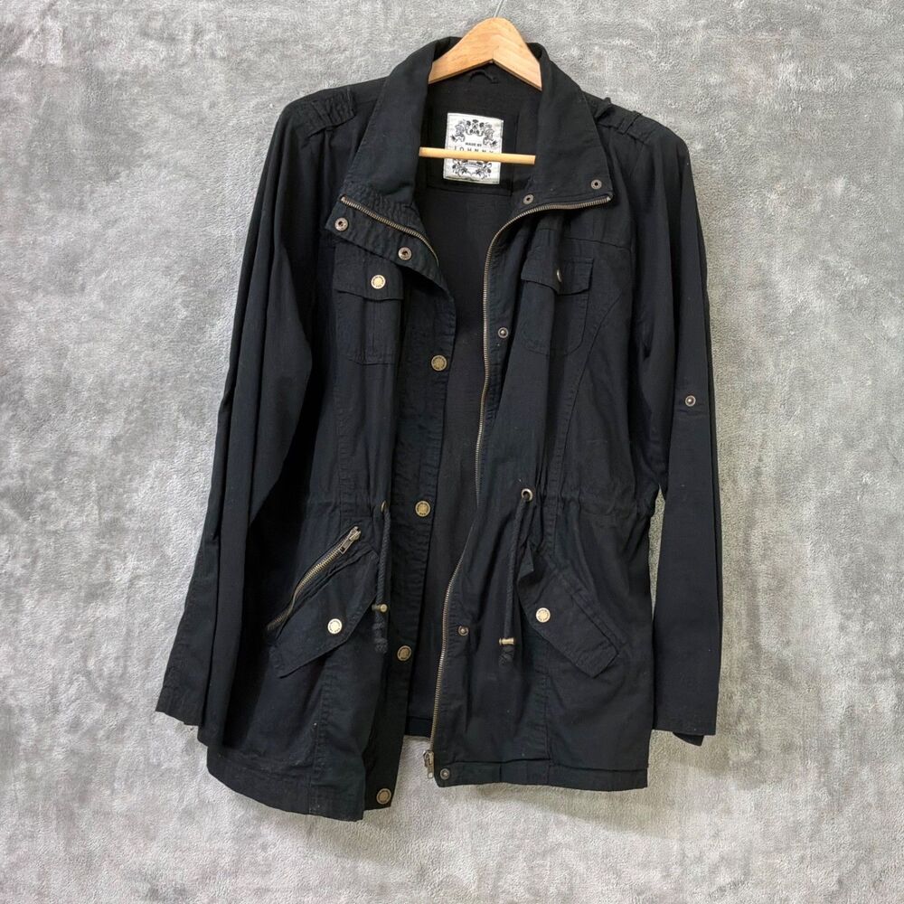 Made by Johnny Military Utility Cargo Field Jacket Zip Snaps Size XXL * read